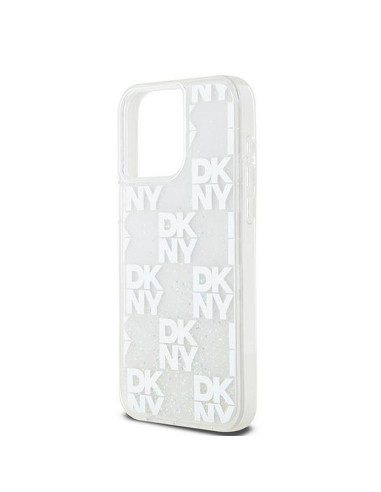 Coque DKNY pour IPHONE 15 Pro Max DKHCP15XLCPEPT (DKNY HC Liquid Glitters W/Checkered Pattern) blanc