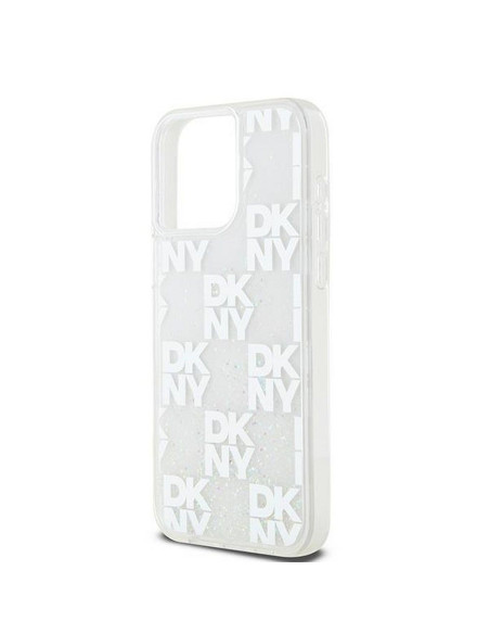 Coque DKNY pour IPHONE 15 Pro Max DKHCP15XLCPEPT (DKNY HC Liquid Glitters W/Checkered Pattern) blanc
