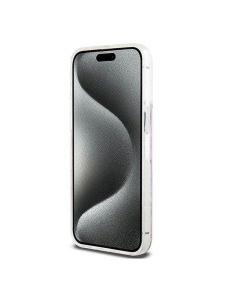 Coque DKNY pour IPHONE 15 Pro Max DKHCP15XLCPEPP (DKNY HC Liquid Glitters W/Checkered Pattern) rose