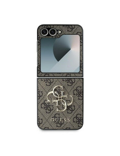 Coque GUESS pour SAMSUNG Z Flip 6 GUHCZF64GMGBR (PU 4G Leather Metal Logo) marron 2