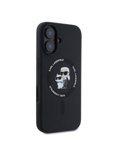 KARL LAGERFELD case for IPHONE 16 compatible with MagSafe KLHMP16SSCMKCRHK (Silicone KC Body Ring) black 2