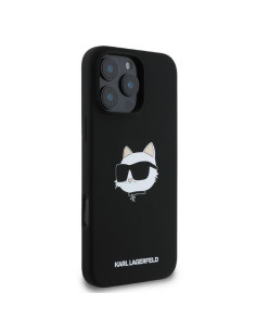 KARL LAGERFELD case for IPHONE 16 Pro Max compatible with MagSafe KLHMP16XSCHPPLK (Sil Choupette Head Print) black 2