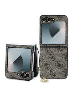 Coque GUESS pour SAMSUNG Z Flip 6 GUHCZF6GF4GBR (HC PU 4G Charm) marron