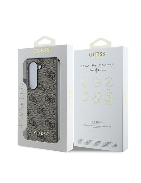 Coque GUESS pour SAMSUNG Z Fold 6 GUHCZFD6GF4GBR (HC PU 4G Charm) marron