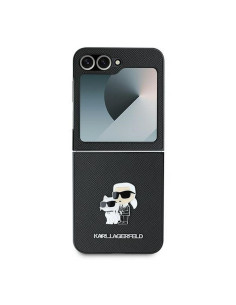 KARL LAGERFELD Coque pour SAMSUNG Z Flip 6 KLHCZF6SAPKCNPK (HC Saffiano KC Metal Pin) noir 2