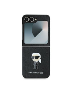 KARL LAGERFELD Coque pour SAMSUNG Z Flip 6 KLHCZF6SAPKINPK (HC Saffiano Monogram Ikonik Pin) noir 2