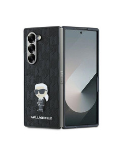 KARL LAGERFELD Coque pour SAMSUNG Z Fold 6 KLHCZFD6SAPKINPK (HC Saffiano Monogram Ikonik Pin) noir