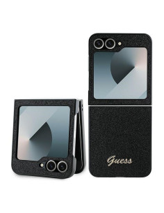 Coque GUESS pour SAMSUNG Z Flip 6 GUHCZF6HGGSHK (HC PU 4G Glitter Script) noir