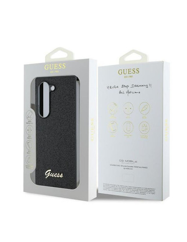Coque GUESS pour SAMSUNG Z Fold 6 GUHCZFD6HGGSHK (HC PU 4G Glitter Script) noir