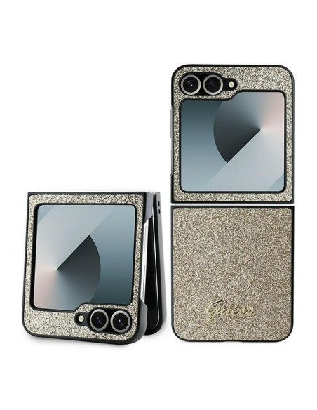 Coque GUESS pour SAMSUNG Z Flip 6 GUHCZF6HGGSHD (HC PU 4G Glitter Script) or