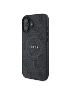 GUESS case for IPHONE 16 compatible with MagSafe GUHMP16SG4GFRK (PU 4G Ring Classic Logo) black 2