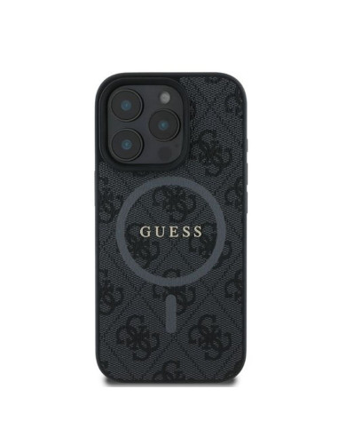 GUESS case for IPHONE 16 Pro compatible with MagSafe GUHMP16LG4GFRK (PU 4G Ring Classic Logo) black