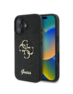 GUESS case for IPHONE 16 Plus GUHCP16MHG4SGK (Fixed Glitter Big 4G) black