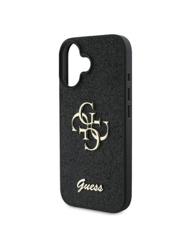 GUESS case for IPHONE 16 Plus GUHCP16MHG4SGK (Fixed Glitter Big 4G) black