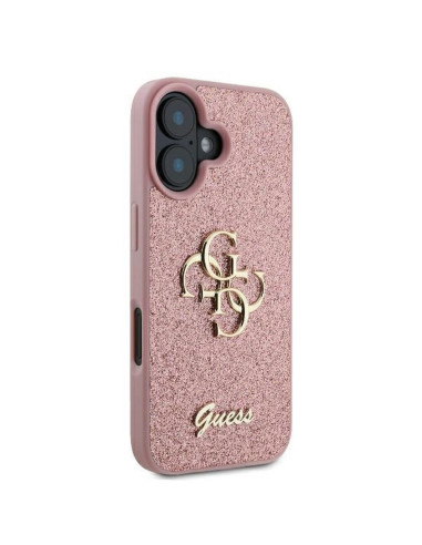 GUESS case for IPHONE 16 Plus GUHCP16MHG4SGP (Fixed Glitter Big 4G) pink