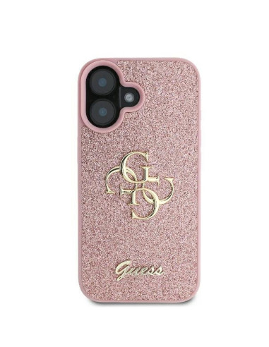 GUESS case for IPHONE 16 Plus GUHCP16MHG4SGP (Fixed Glitter Big 4G) pink