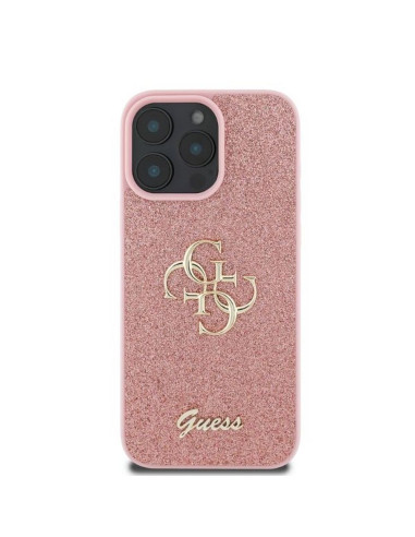 GUESS case for IPHONE 16 Pro Max GUHCP16XHG4SGP (Fixed Glitter Big 4G) pink