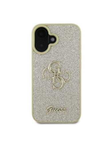 GUESS case for IPHONE 16 GUHCP16SHG4SGD (Fixed Glitter Big 4G) gold