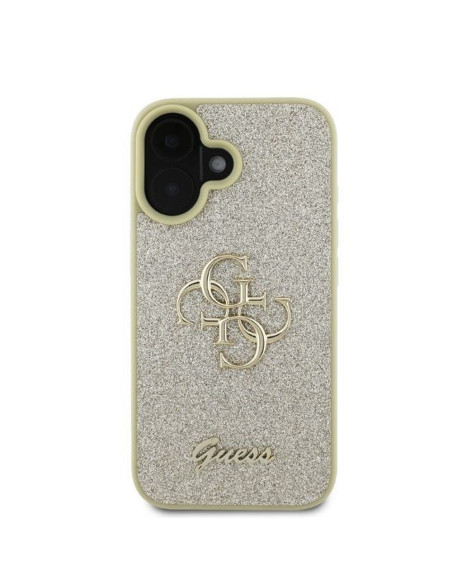 GUESS case for IPHONE 16 GUHCP16SHG4SGD (Fixed Glitter Big 4G) gold