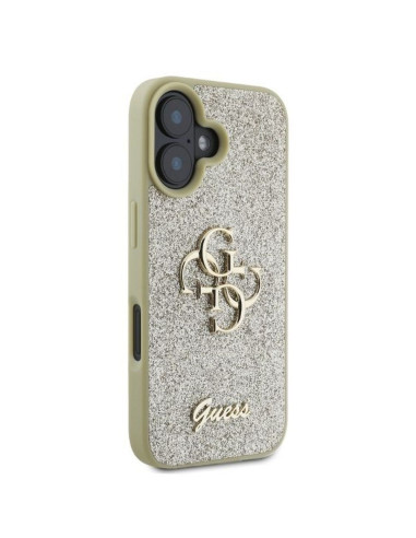 GUESS case for IPHONE 16 GUHCP16SHG4SGD (Fixed Glitter Big 4G) gold