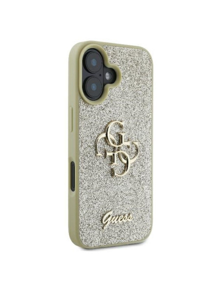 GUESS case for IPHONE 16 Plus GUHCP16MHG4SGD (Fixed Glitter Big 4G) gold