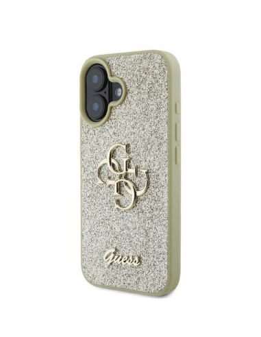 GUESS case for IPHONE 16 Plus GUHCP16MHG4SGD (Fixed Glitter Big 4G) gold