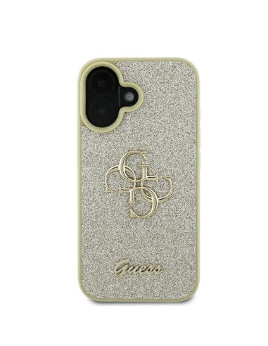 GUESS case for IPHONE 16 Plus GUHCP16MHG4SGD (Fixed Glitter Big 4G) gold