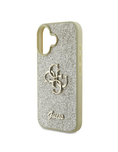 GUESS case for IPHONE 16 Plus GUHCP16MHG4SGD (Fixed Glitter Big 4G) gold