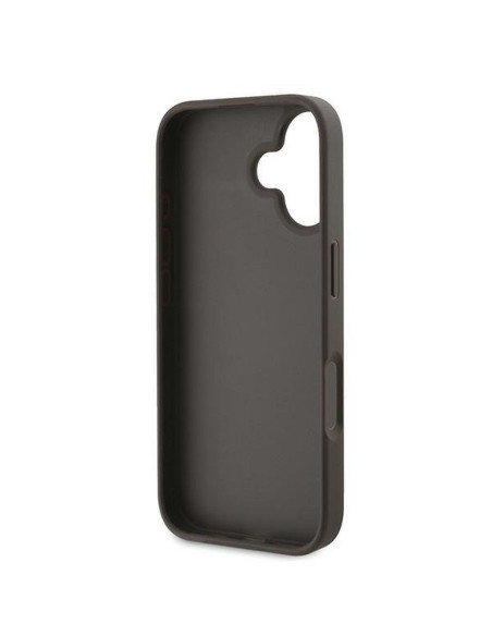GUESS case for IPHONE 16 Plus GUHCP16MG4GLBR (PC/TPU 4G PU Bottom Stripe) brown