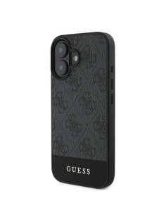 GUESS case for IPHONE 16 GUHCP16SG4GLGR (PC/TPU 4G PU Bottom Stripe) grey 2