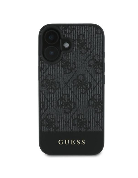 GUESS case for IPHONE 16 GUHCP16SG4GLGR (PC/TPU 4G PU Bottom Stripe) grey