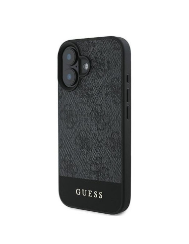 GUESS case for IPHONE 16 Plus GUHCP16MG4GLGR (PC/TPU 4G PU Bottom Stripe) grey