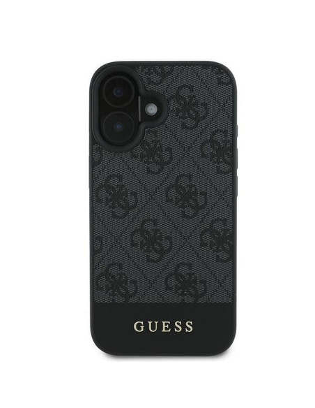 GUESS case for IPHONE 16 Plus GUHCP16MG4GLGR (PC/TPU 4G PU Bottom Stripe) grey