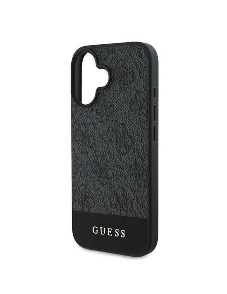 GUESS case for IPHONE 16 Plus GUHCP16MG4GLGR (PC/TPU 4G PU Bottom Stripe) grey