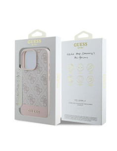 GUESS case for IPHONE 16 Pro Max GUHCP16XG4GLPI (4G PU Bottom Stripe) pink 2