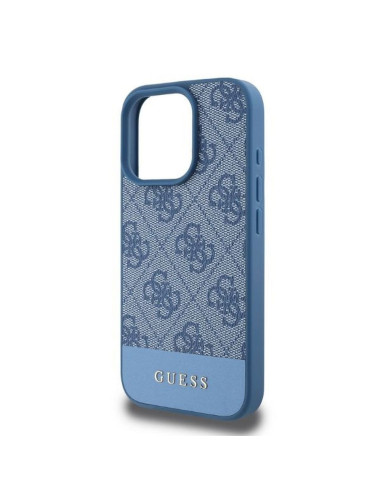 GUESS case for IPHONE 16 Pro GUHCP16LG4GLBL (4G PU Bottom Stripe) blue