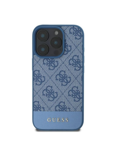 GUESS case for IPHONE 16 Pro GUHCP16LG4GLBL (4G PU Bottom Stripe) blue