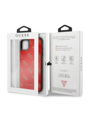 ETUI ORIGINAL Hardcase GUESS GUHCN654GGPRE iPhone 11 Pro Max ROUGE