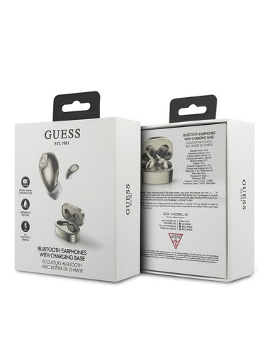 Écouteurs Bluetooth stereo TWS GUESS GUTWSJL4GGO avec docking station