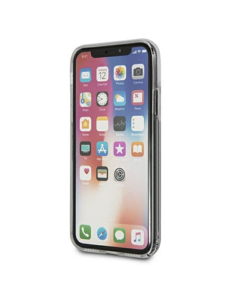 Véritable GUESS Case GUOHCPXGLHFLGO pour iPhone X / Xs (Charms 2 Liquid Glitter / Gold)