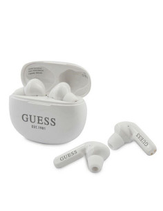 Bluetooth TWS GUESS WIRELESS EARPHONES V5.0 4H MUSIC TIME with docking station white ( GUTWS1CWH )