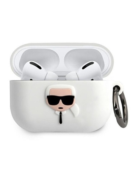Coque ORIGINAL KARL LAGERFELD KLACAPSILGLWH Apple Airpods Pro white
