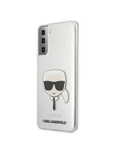 Véritable KARL LAGERFELD Case KLHCS21MKTR pour Samsung S21 Plus (Tête de Karl / transparent) 2