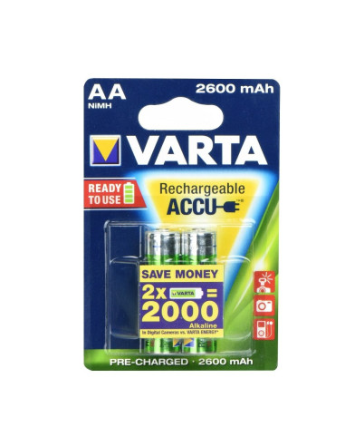 RECHARGEABLE ACCU VARTA R6 2600 mAh (AA) 2 pcs Professional ready
