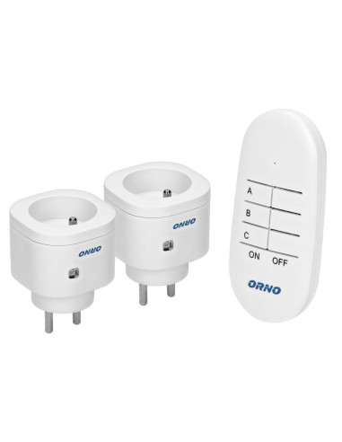 Set de prises sans fil avec télécommande 2+1 mini (OR-GB-439)