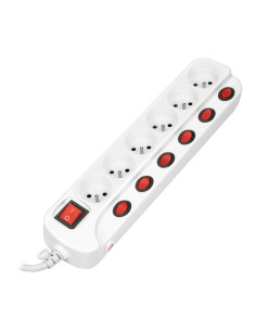 Multiswitch powerstrip with independent ON/OFF switches for 6 sockets, cable 3x1mm², 1.5m long (OR-AE-13162/1,5M) 2