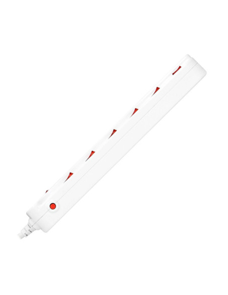 Multiswitch powerstrip with independent ON/OFF switches for 6 sockets, cable 3x1mm², 1.5m long (OR-AE-13162/1,5M)