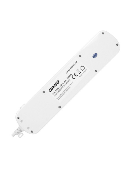 Multiswitch powerstrip with independent ON/OFF switches for 6 sockets, cable 3x1mm², 1.5m long (OR-AE-13162/1,5M)