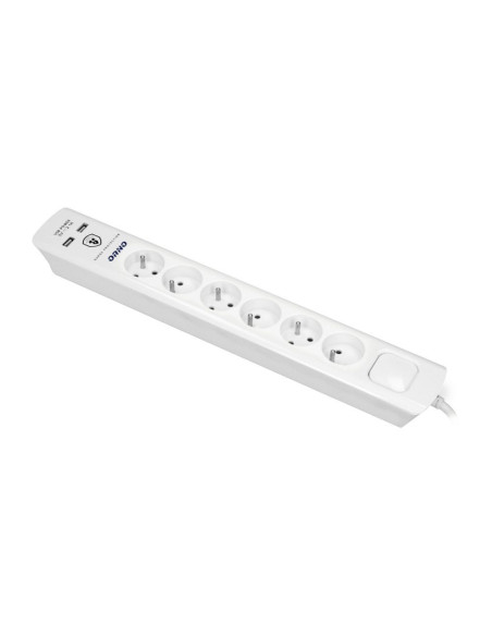 Bloc multiprises 6x2P+Z,2xUSB,3x1.0 3m blanc (OR-AE-13163/3M)