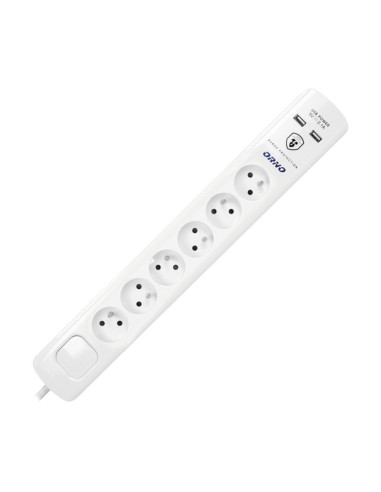 Bloc multiprises 6x2P+Z,2xUSB,3x1.0 3m blanc (OR-AE-13163/3M)